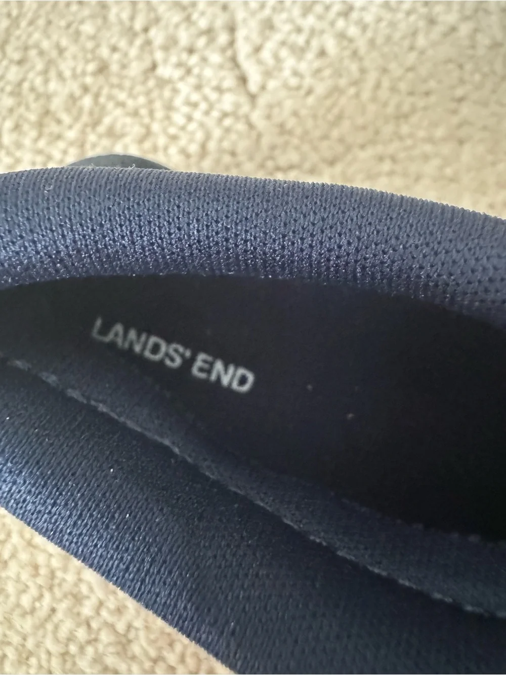 Lands' End Navy and Gray Kids Slip-On Water Shoes